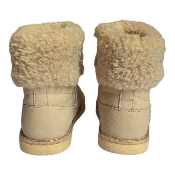 Zara Baby Faux Fur Lined Boots in Light Taupe Size 22 - (5.3 INCHES) 6 US - Picture 4 of 7
